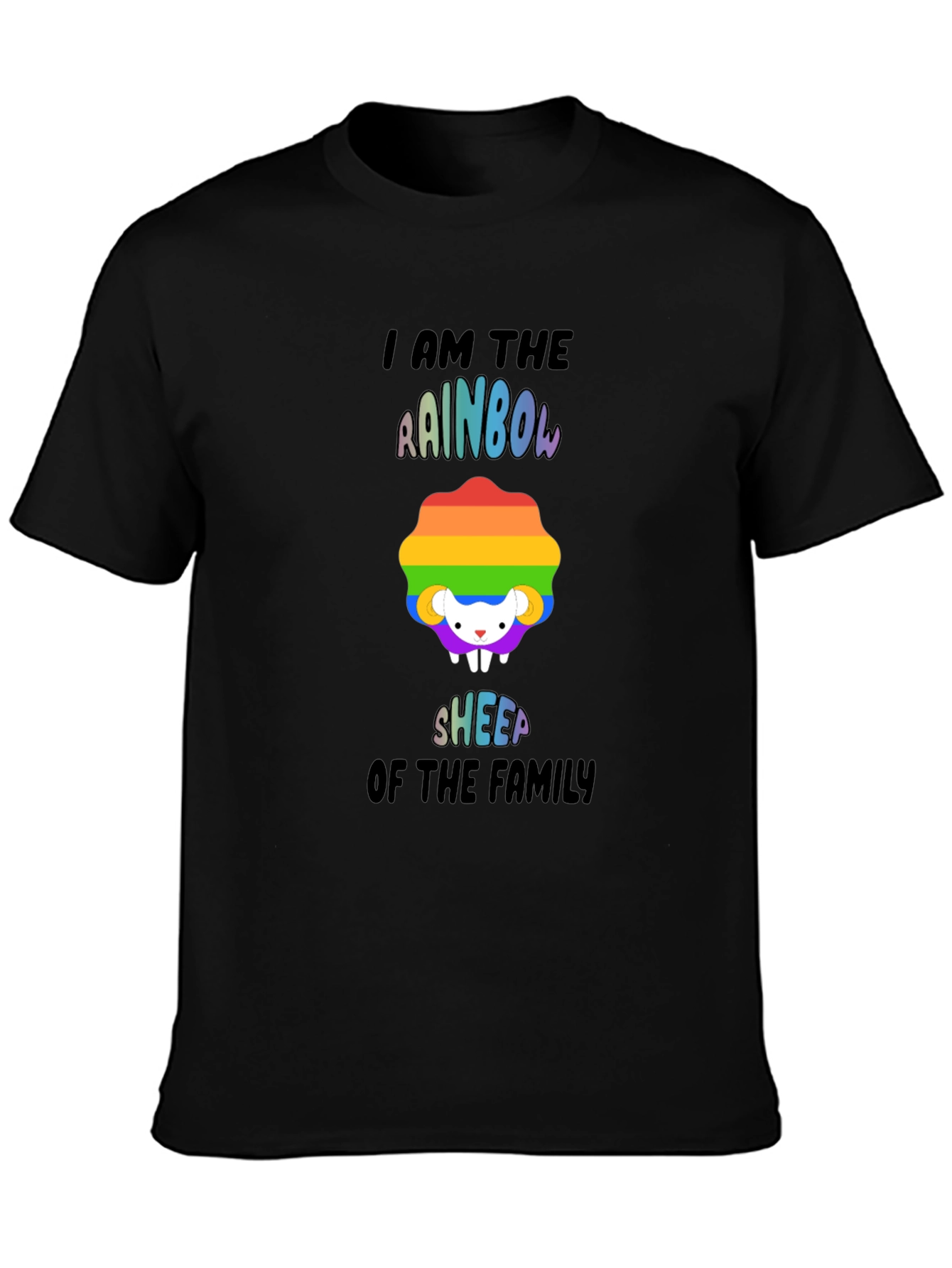 Rainbow Sheep Family T-Shirt