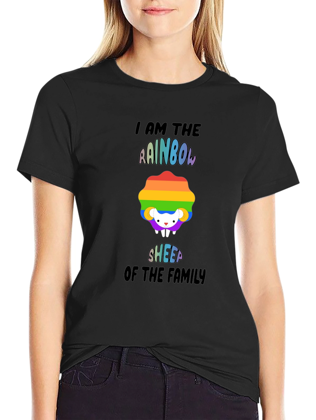 Rainbow Sheep Family T-Shirt