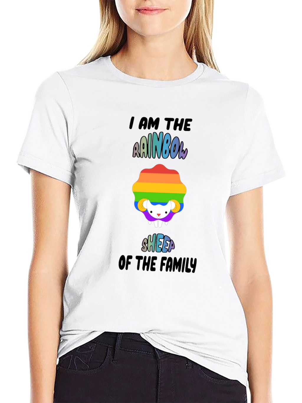 Rainbow Sheep Family T-Shirt