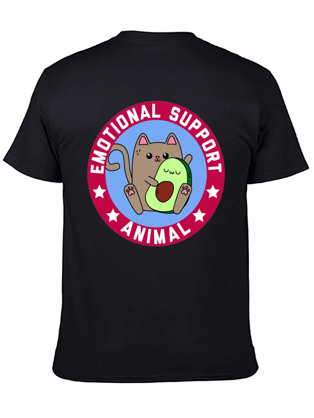 Emotional Support Animal T-Shirt - Cat & Avocado