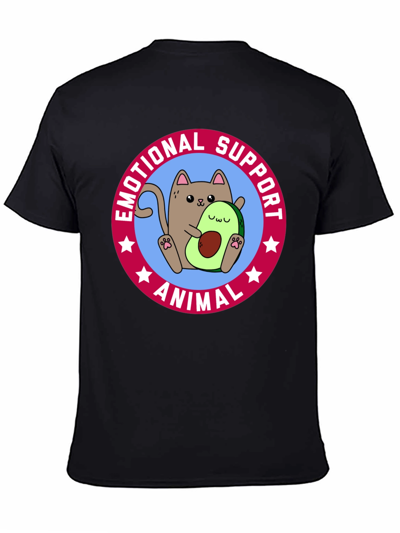 Emotional Support Animal T-Shirt - Cat & Avocado