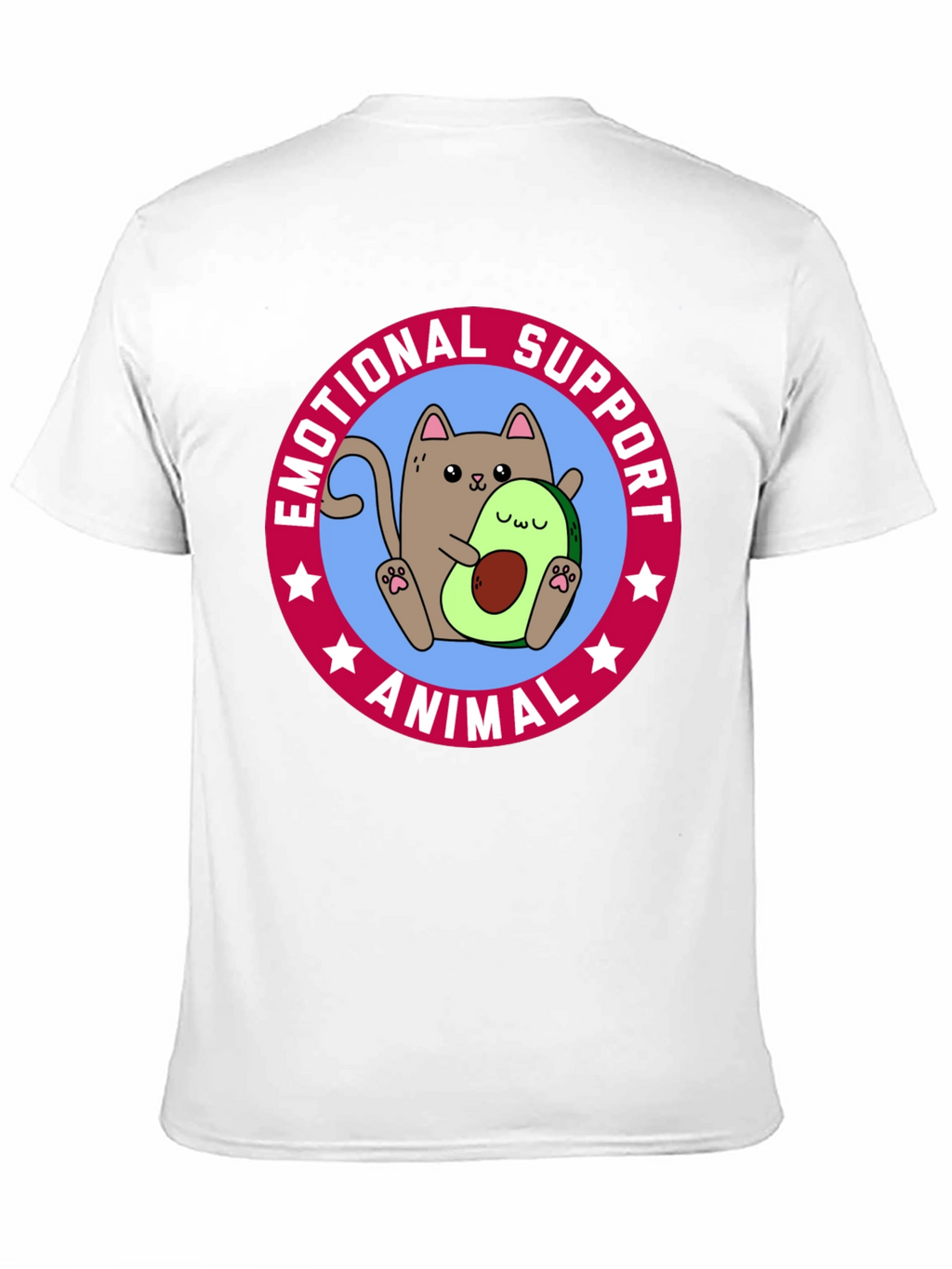 Emotional Support Animal T-Shirt - Cat & Avocado