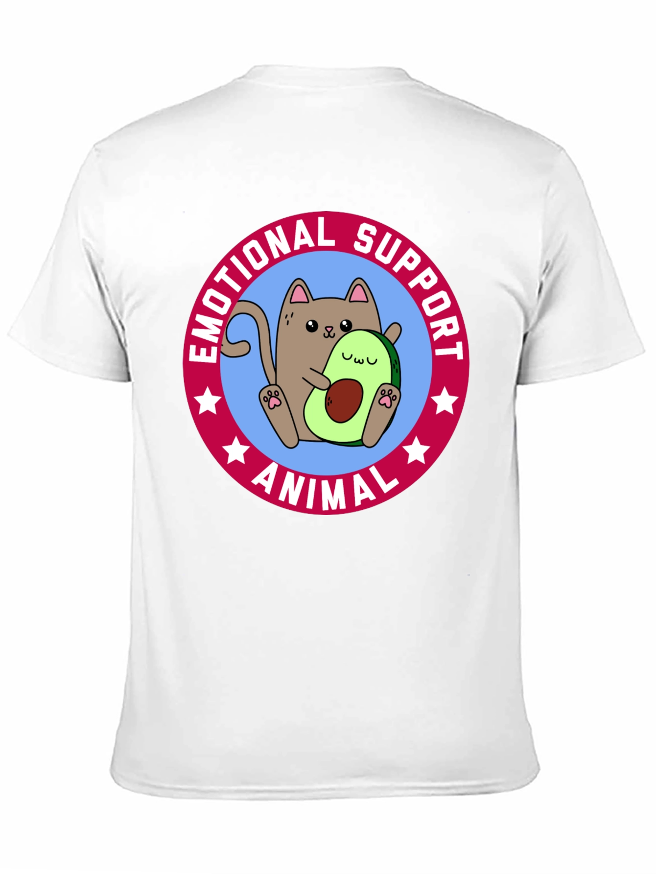 Emotional Support Animal T-Shirt - Cat & Avocado