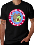 Emotional Support Animal T-Shirt - Cat & Avocado