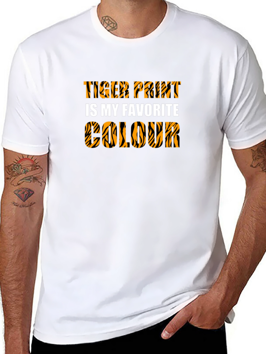 Tiger Print Favorite Colour Graphic Tee