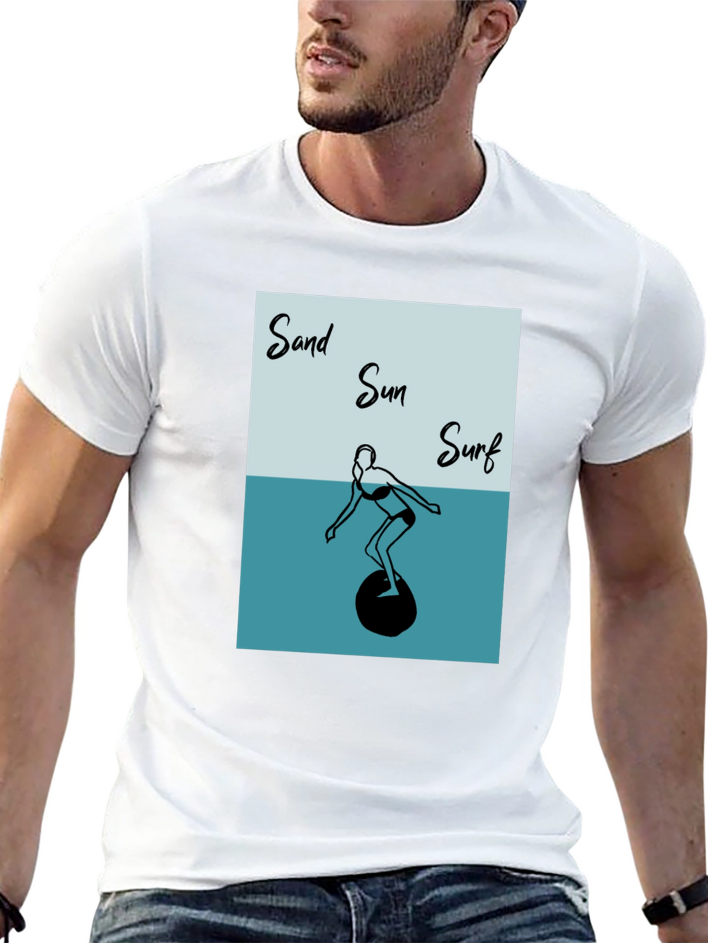 Sand Sun Surf Graphic T-Shirt