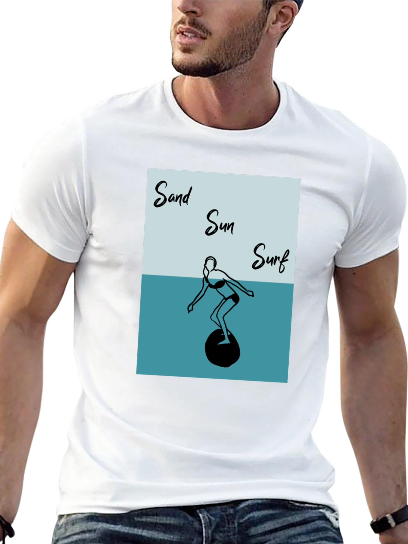Sand Sun Surf Graphic T-Shirt
