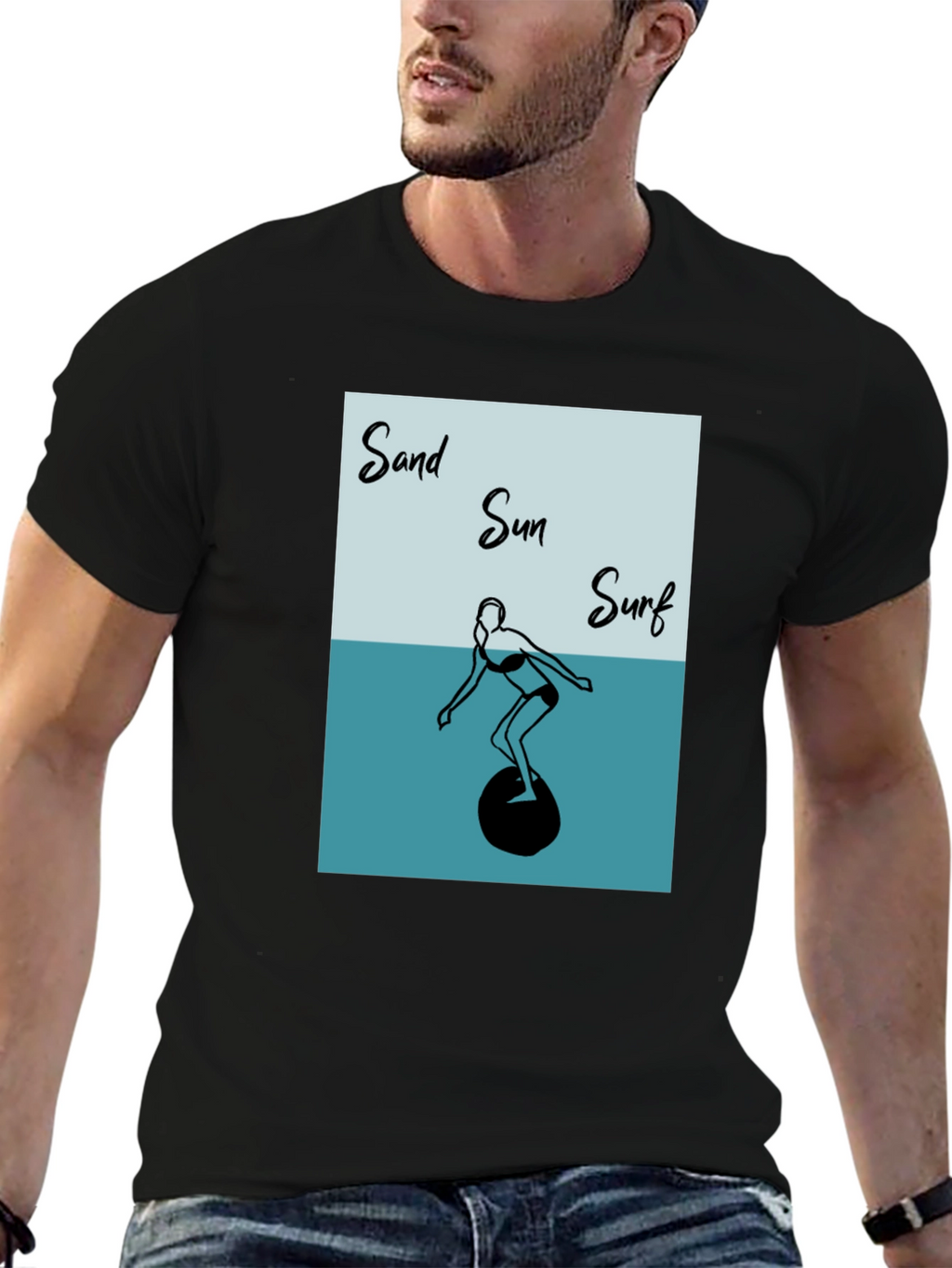 Sand Sun Surf Graphic T-Shirt