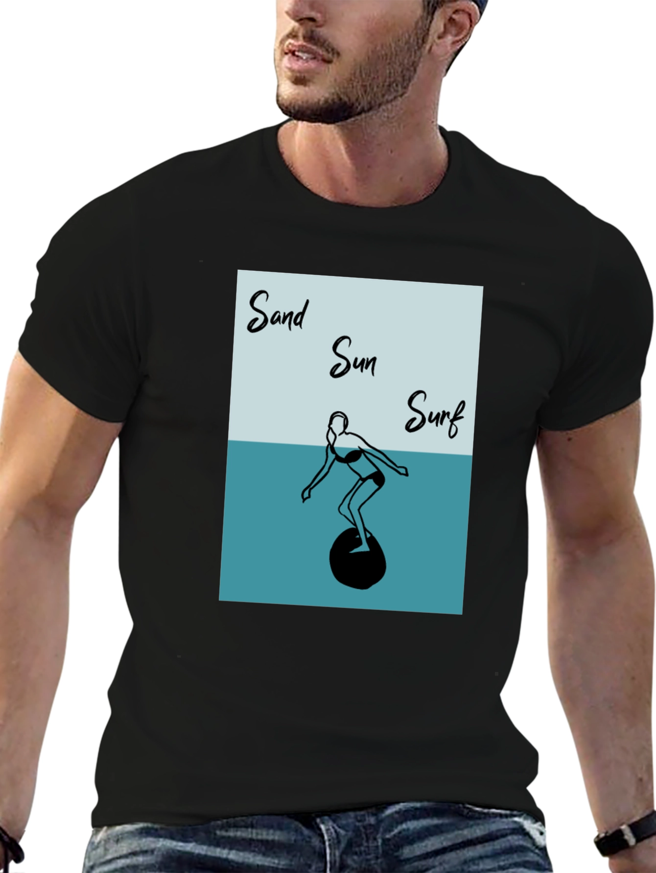 Sand Sun Surf Graphic T-Shirt