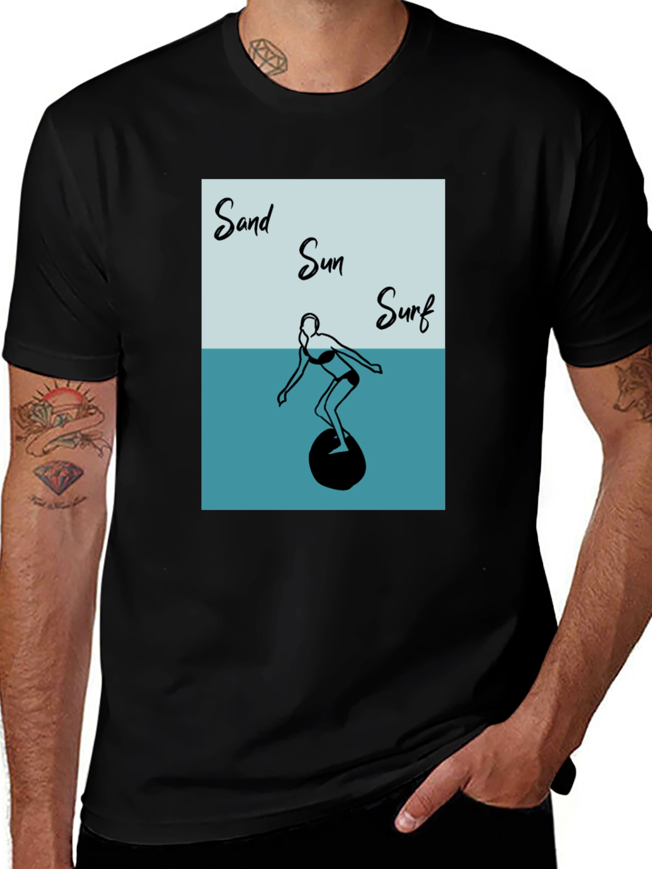 Sand Sun Surf Graphic T-Shirt