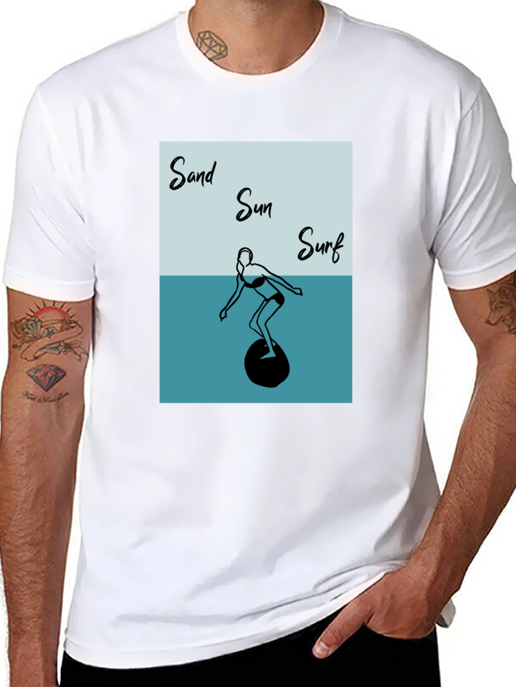Sand Sun Surf Graphic T-Shirt