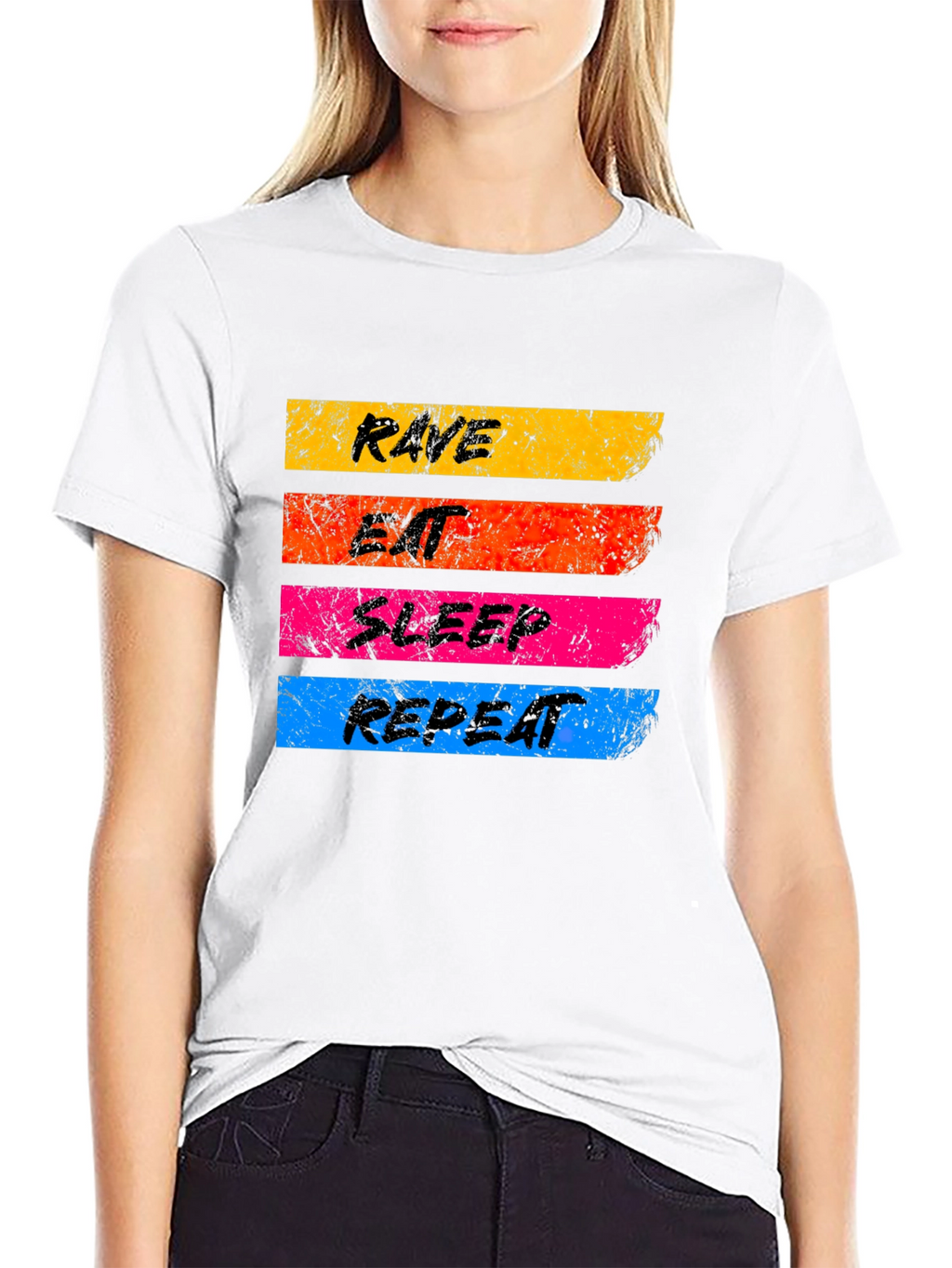 Rave Eat Sleep Repeat Graphic T-Shirt