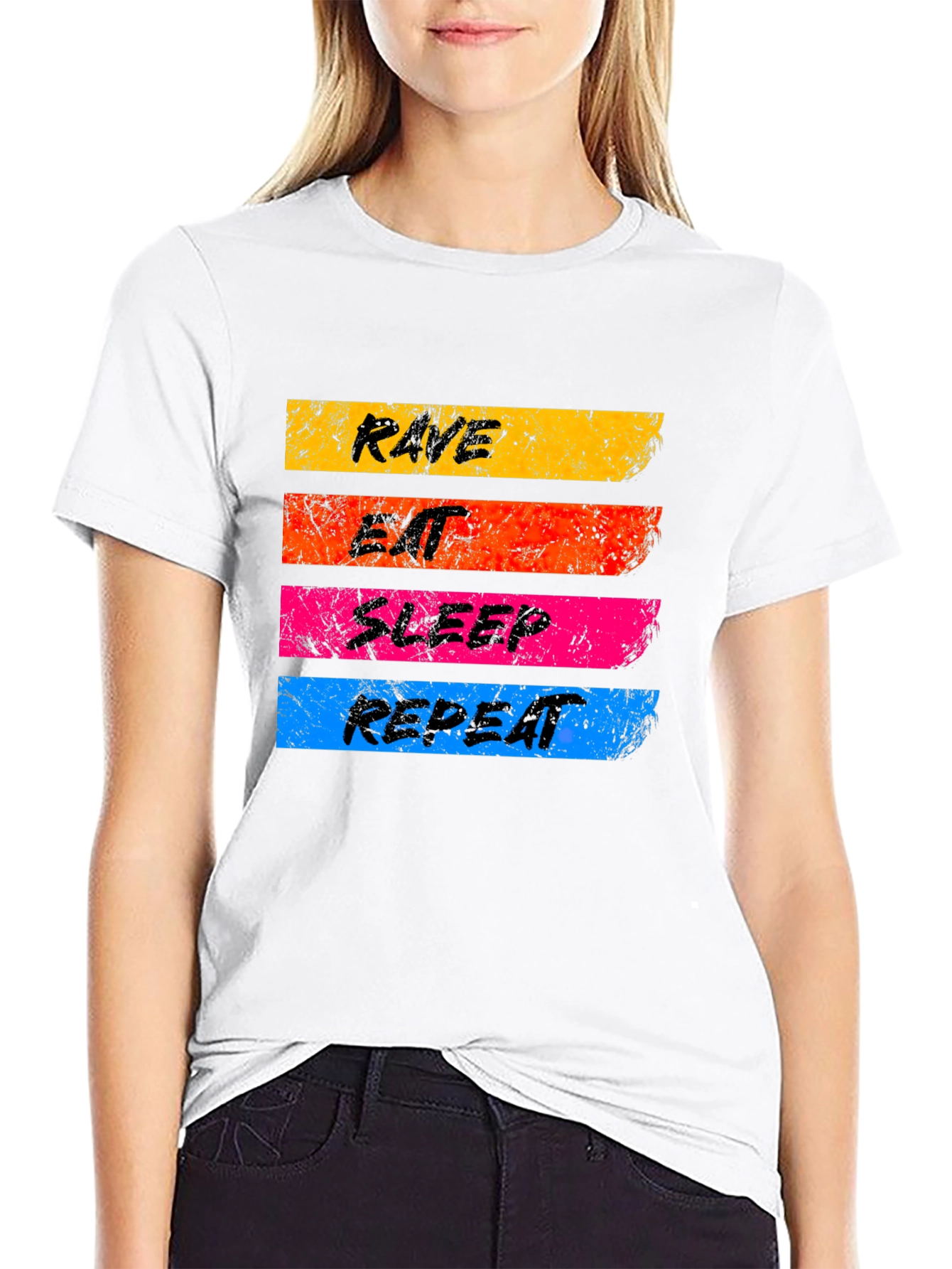 Rave Eat Sleep Repeat Graphic T-Shirt
