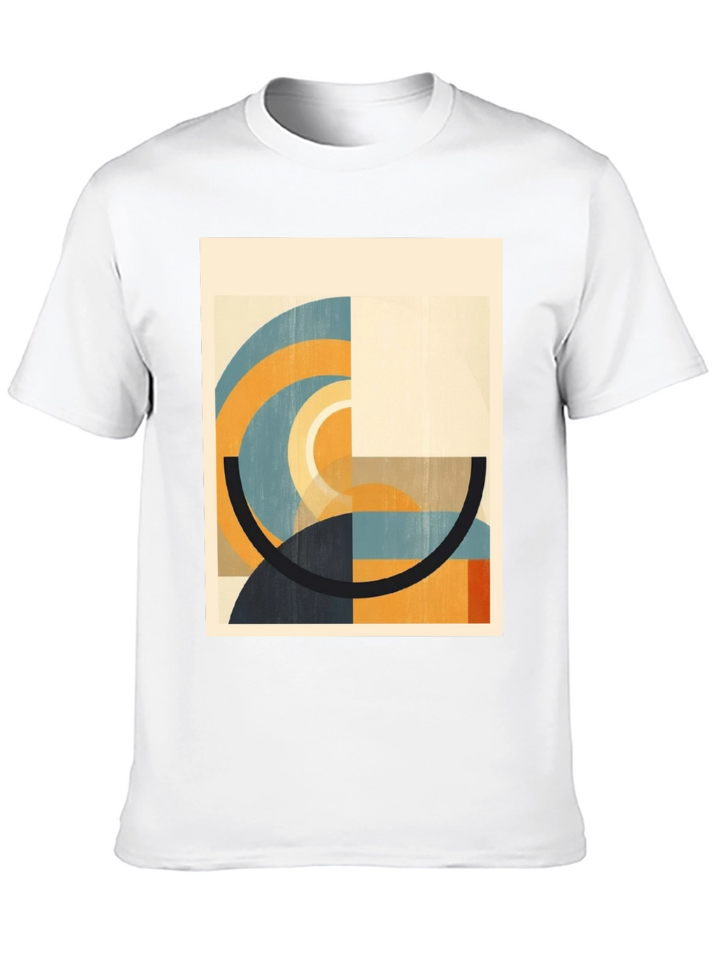 Abstract Geometric Art Black T-Shirt