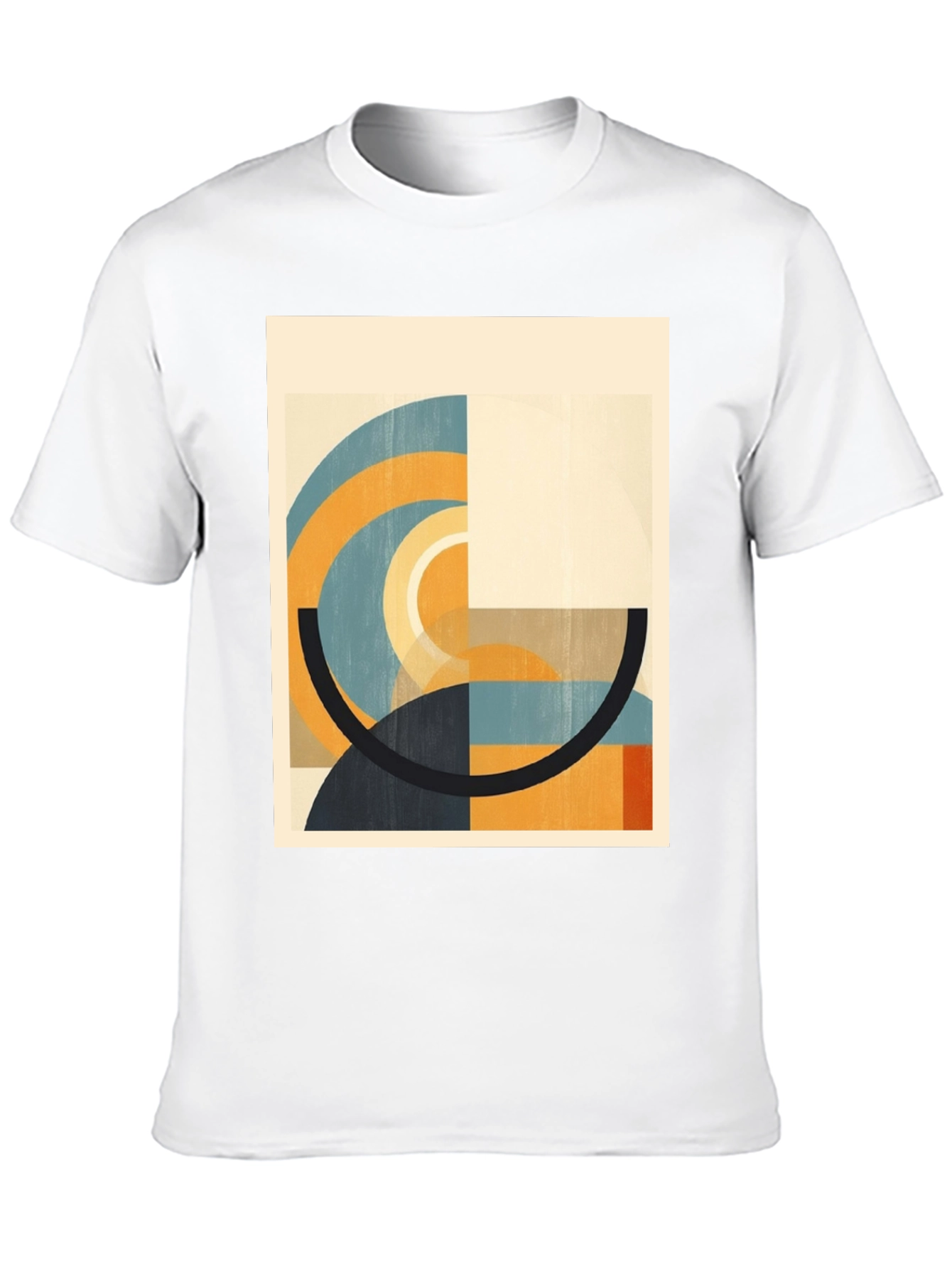 Abstract Geometric Art Black T-Shirt