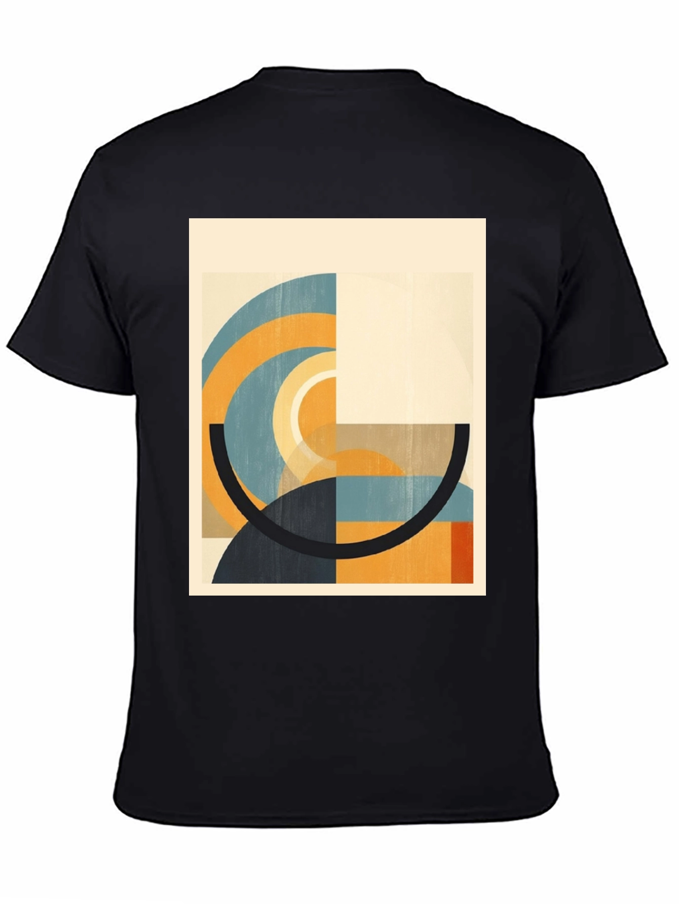 Abstract Geometric Art Black T-Shirt