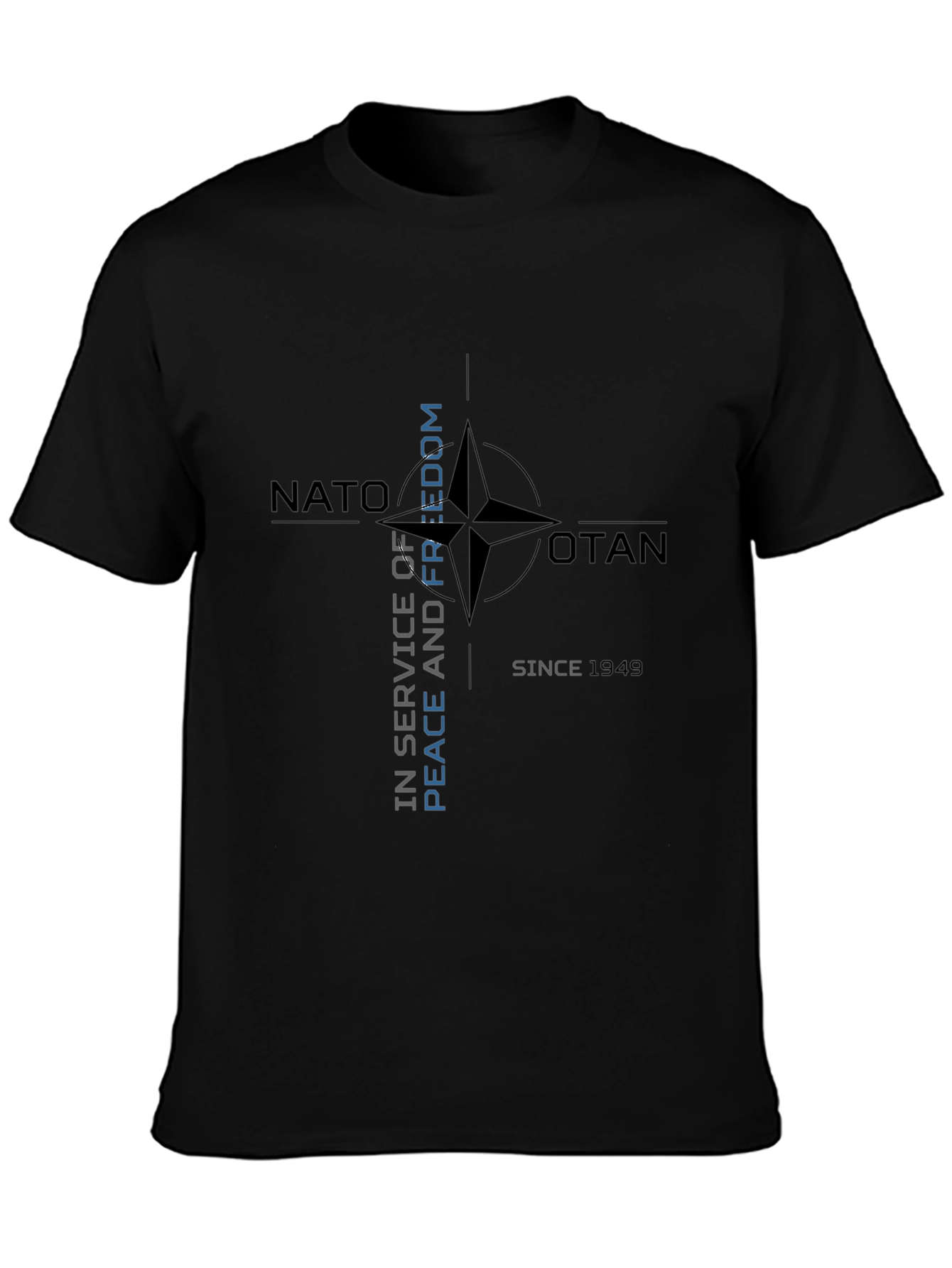NATO Peace and Freedom Black T-Shirt