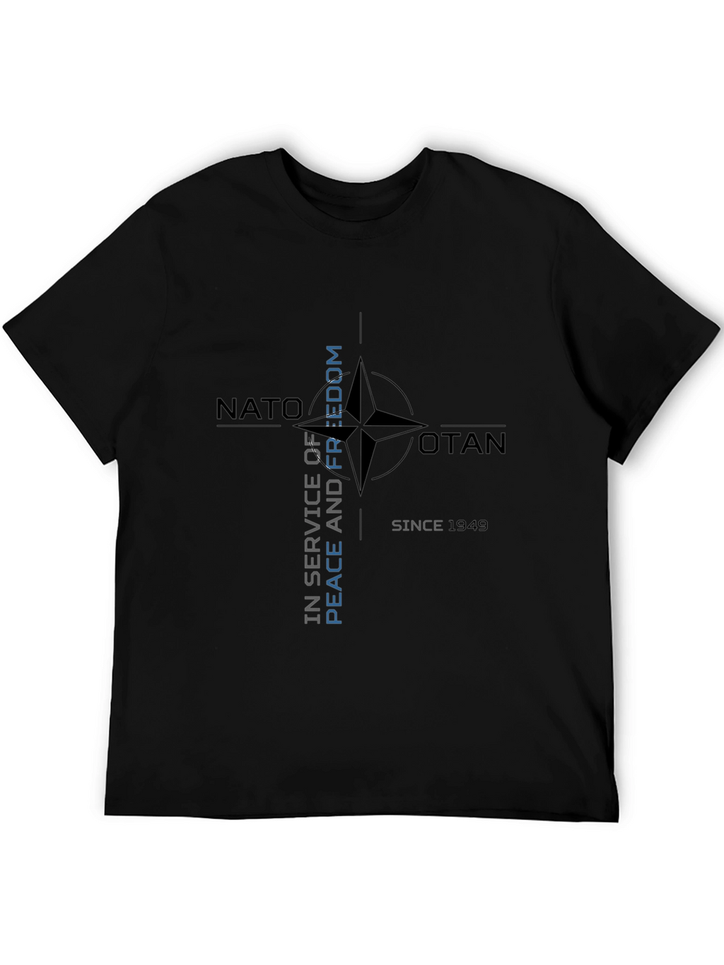 NATO Peace and Freedom Black T-Shirt