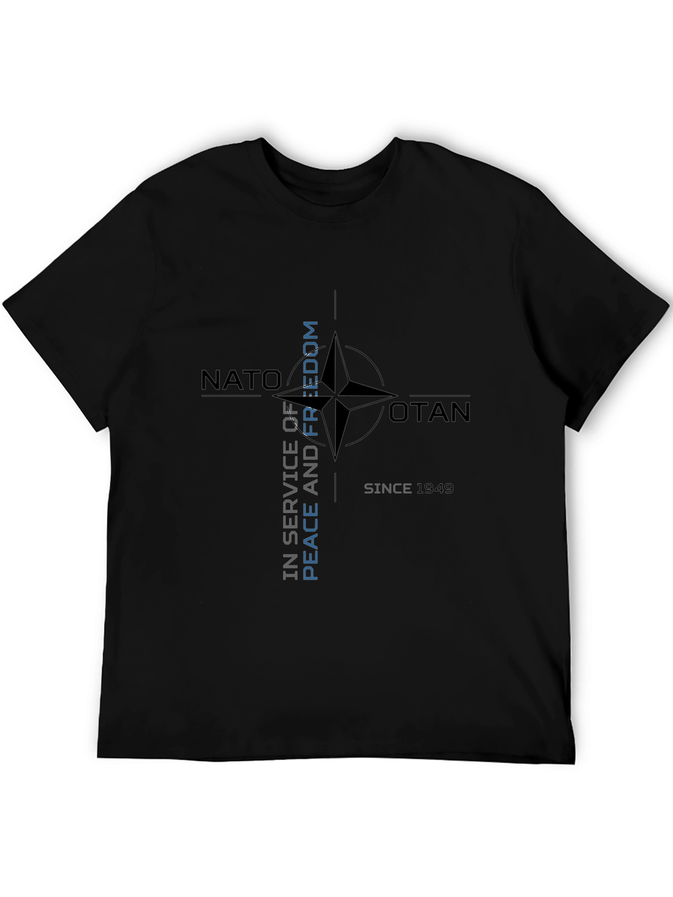 NATO Peace and Freedom Black T-Shirt