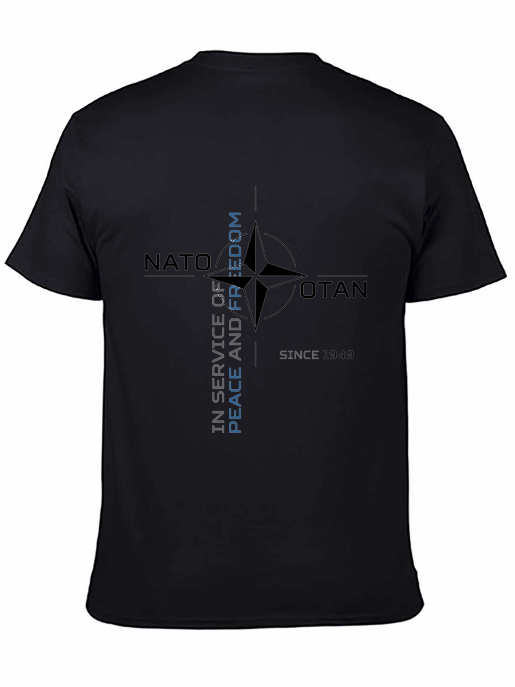 NATO Peace and Freedom Black T-Shirt