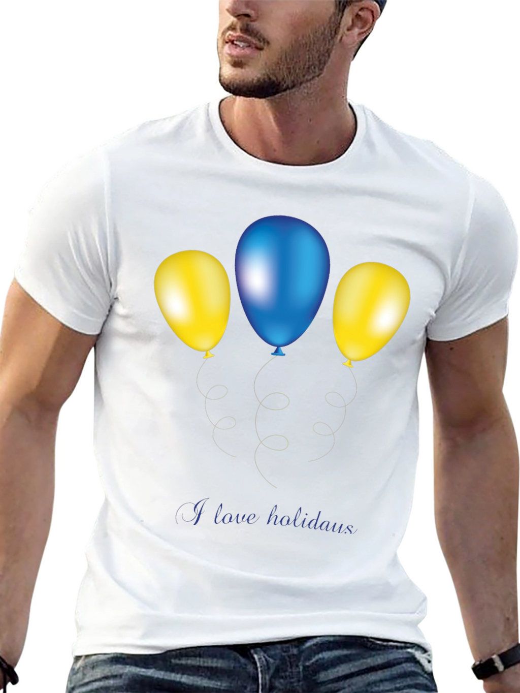 Festive Balloons Graphic Tee - Holiday Fun