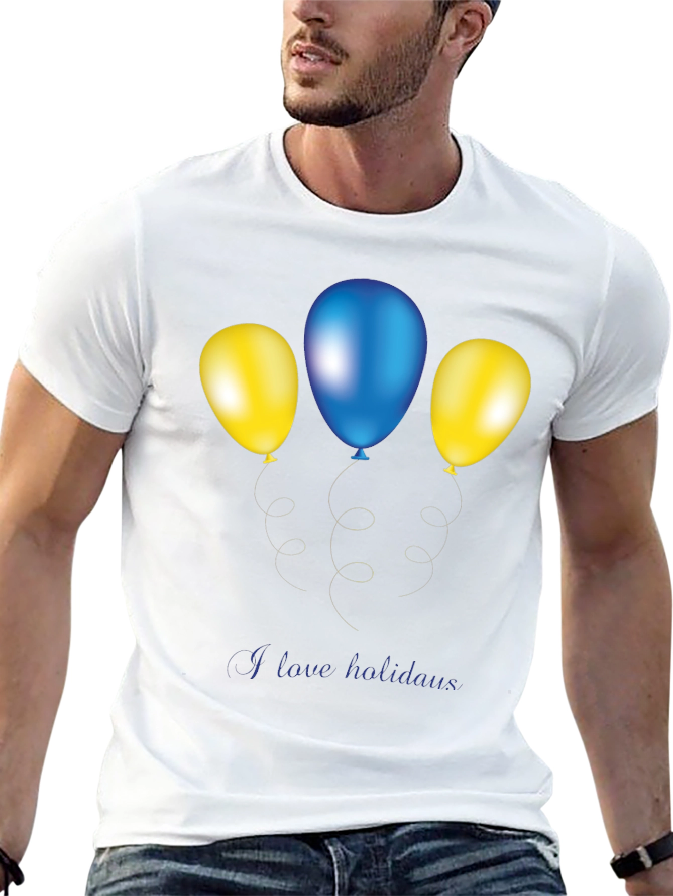Festive Balloons Graphic Tee - Holiday Fun