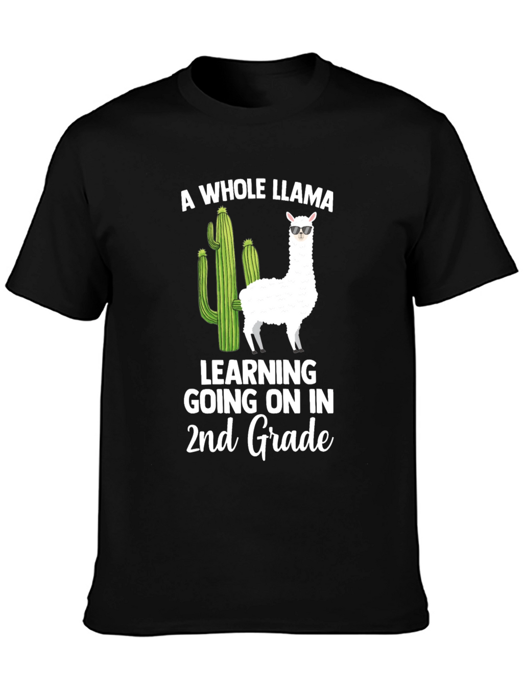 A Whole Llama Learning 2nd Grade T-Shirt