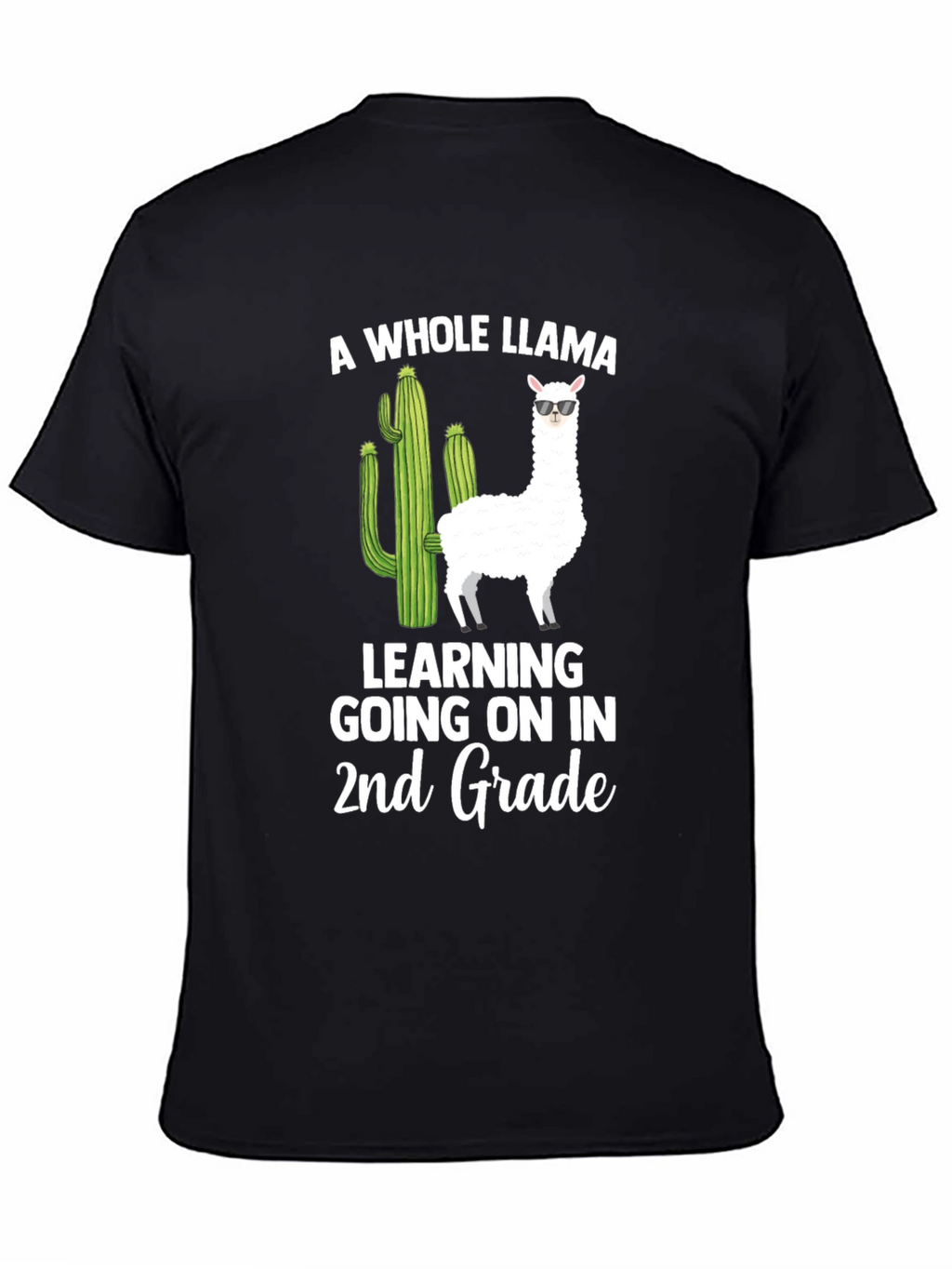 A Whole Llama Learning 2nd Grade T-Shirt