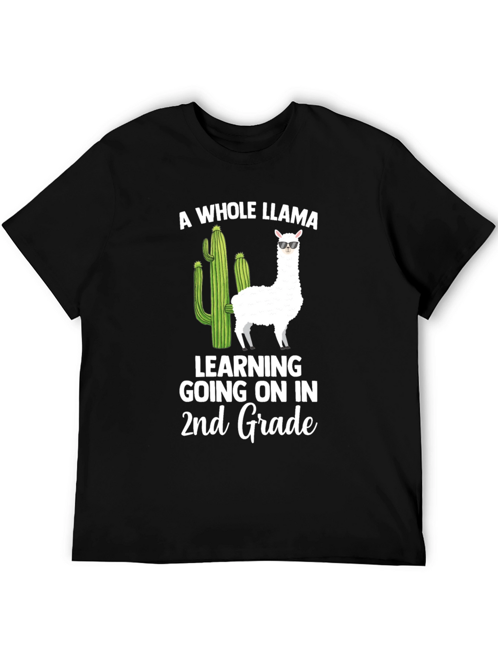 A Whole Llama Learning 2nd Grade T-Shirt