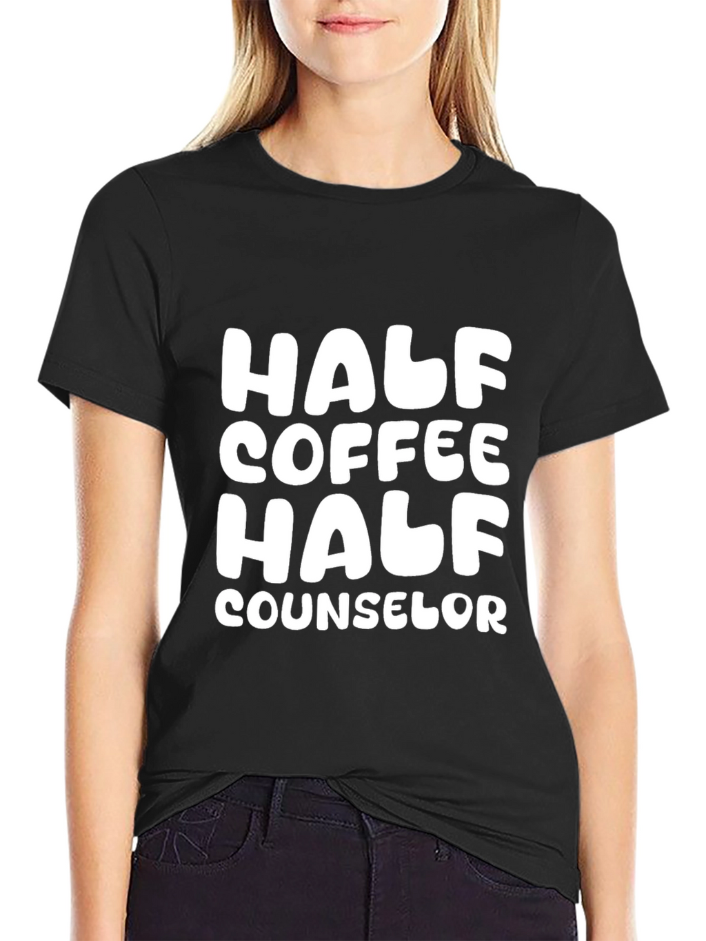 Half Coffee Half Counselor Graphic Tee