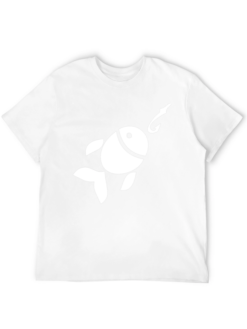 Funny Fish Hook Graphic T-Shirt - Black