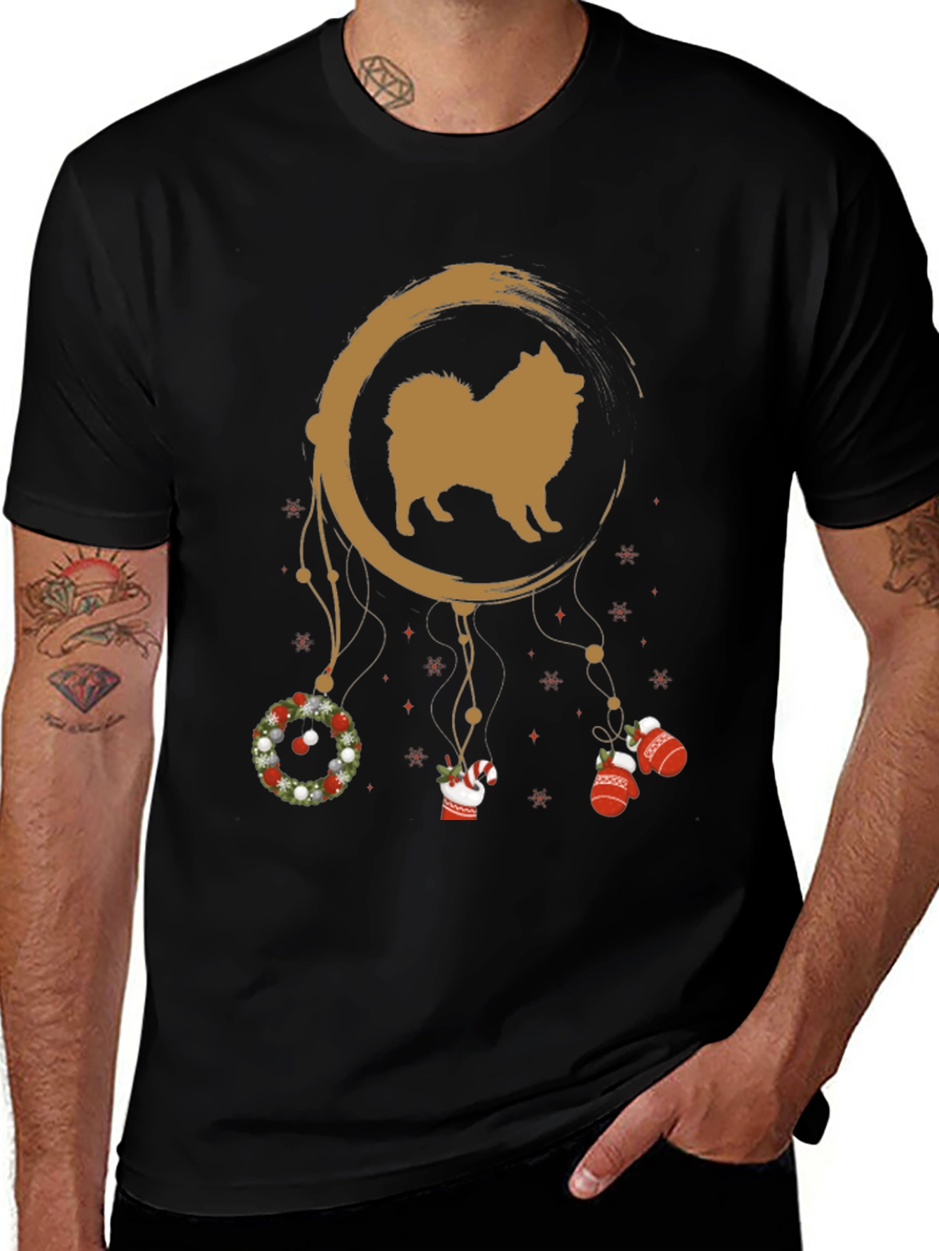 Christmas Dog Dreamcatcher T-Shirt