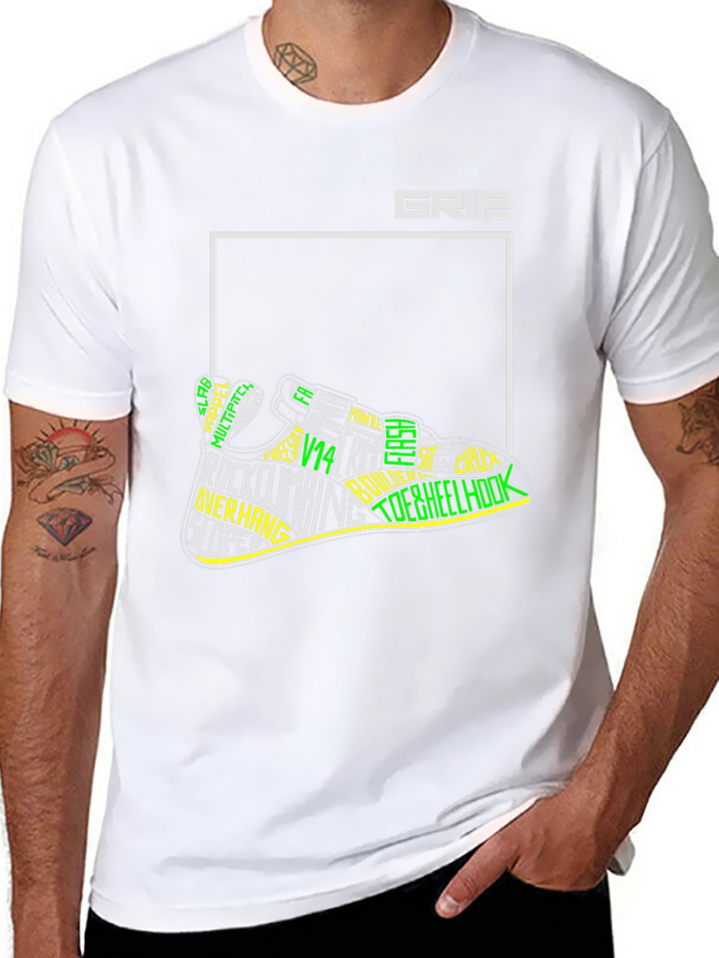 Grip Rock Climbing T-Shirt - Black