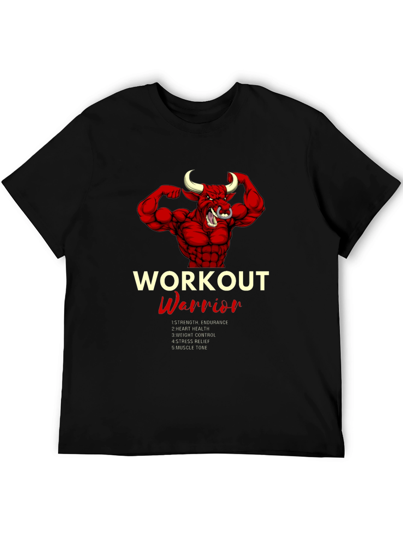 Workout Warrior Graphic Tee - Strength Training Motivation