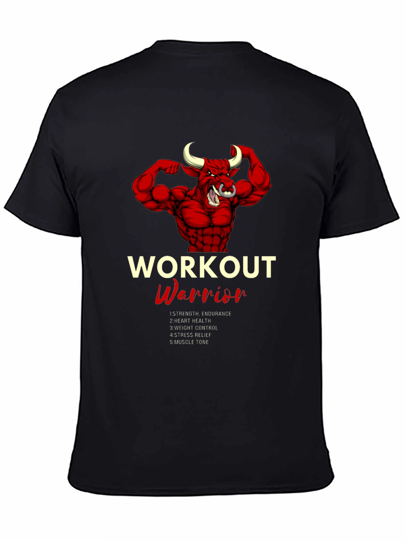 Workout Warrior Graphic Tee - Strength Training Motivation