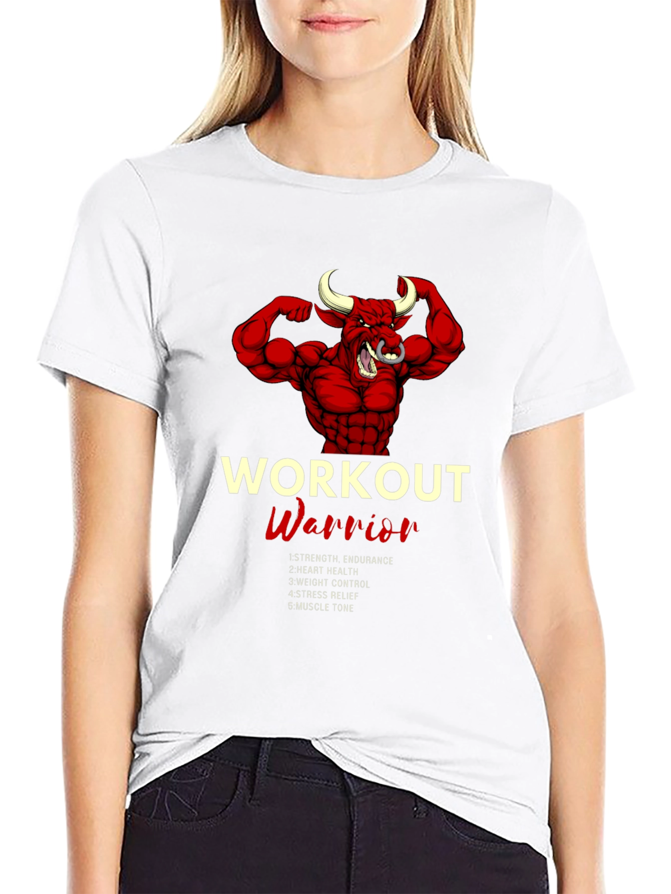 Workout Warrior Graphic Tee - Strength Training Motivation