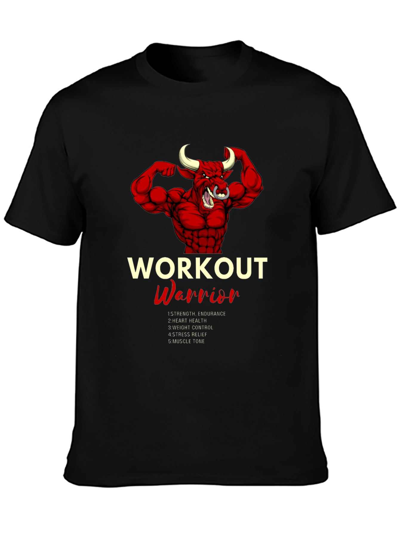 Workout Warrior Graphic Tee - Strength Training Motivation