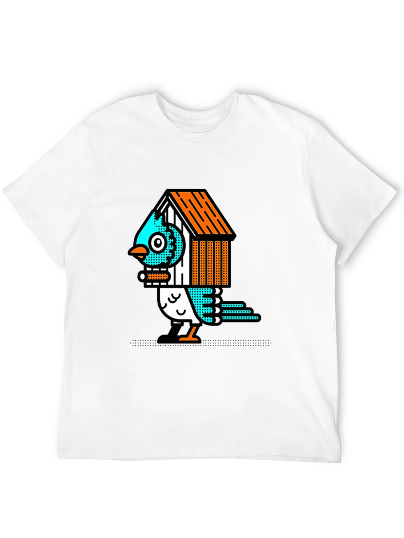 Birdhouse Bird Graphic Tee - Unique Design