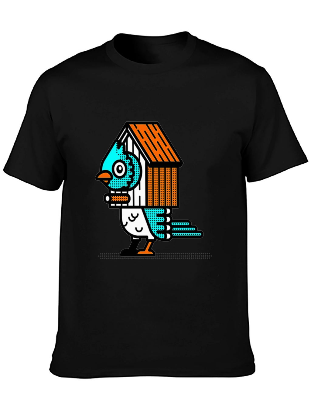Birdhouse Bird Graphic Tee - Unique Design