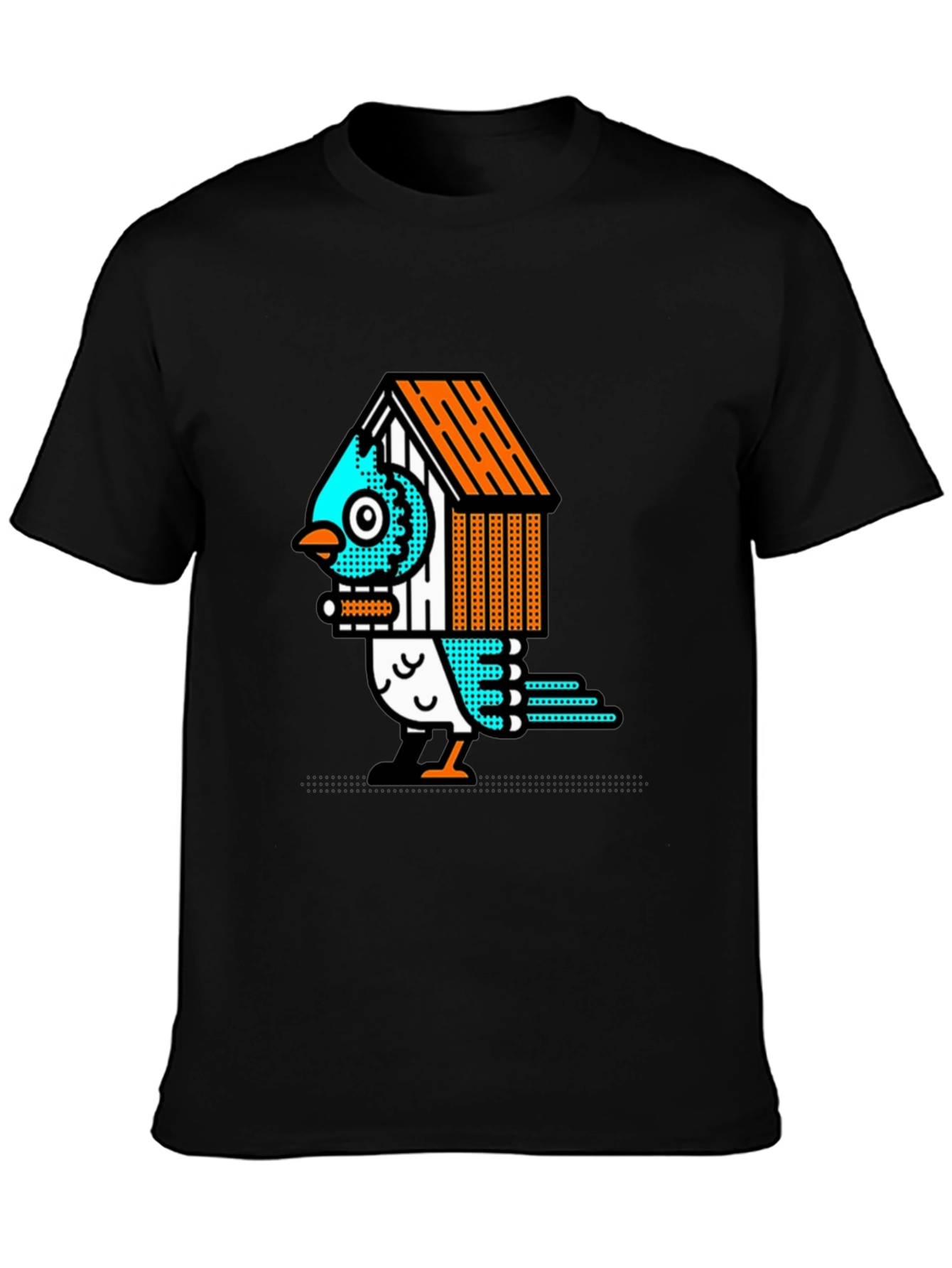 Birdhouse Bird Graphic Tee - Unique Design