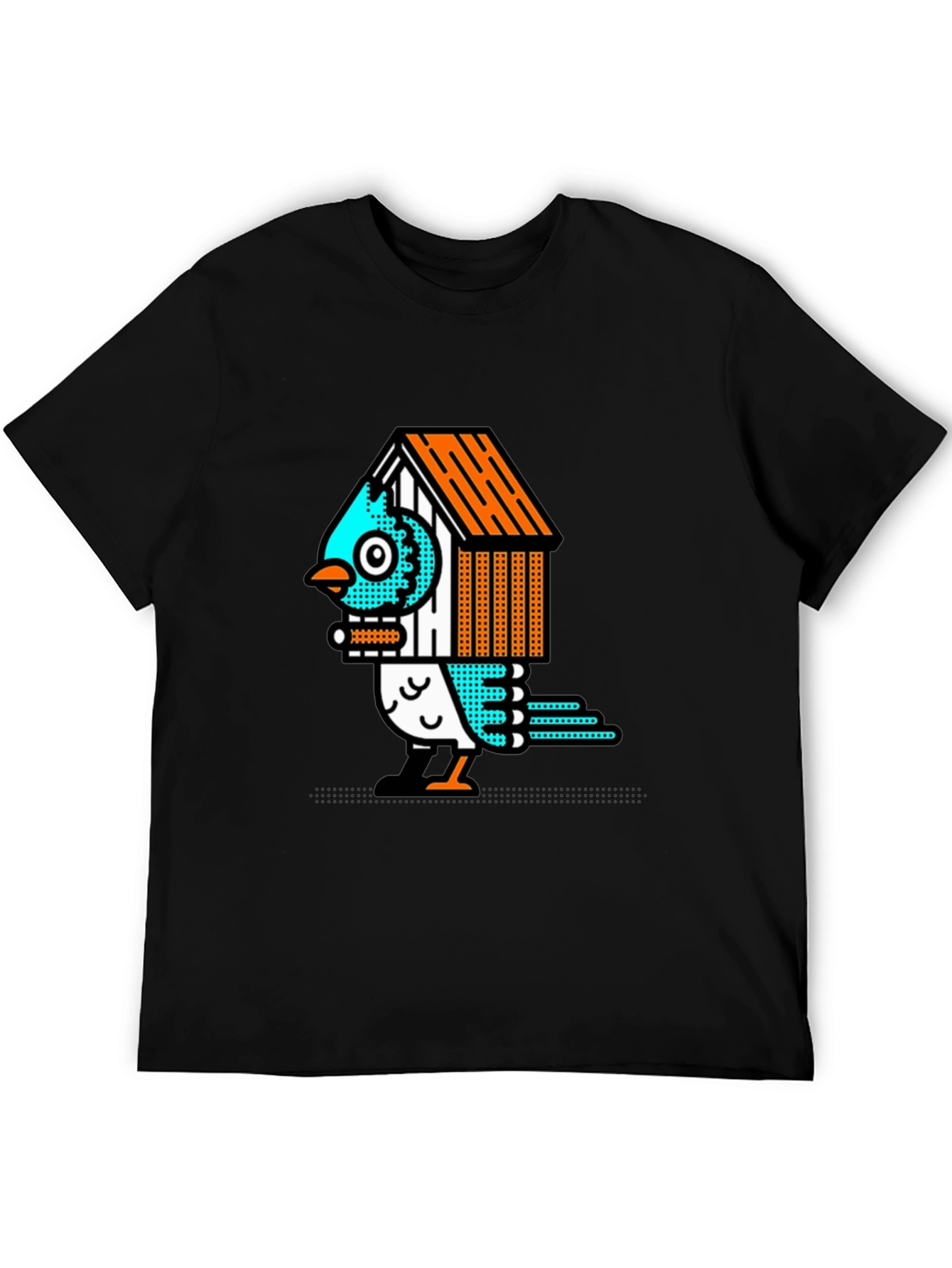 Birdhouse Bird Graphic Tee - Unique Design
