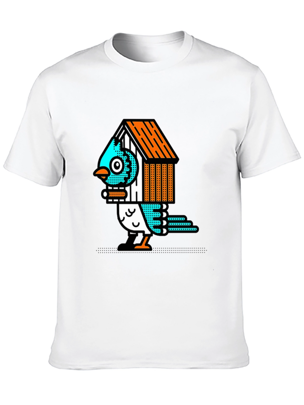 Birdhouse Bird Graphic Tee - Unique Design