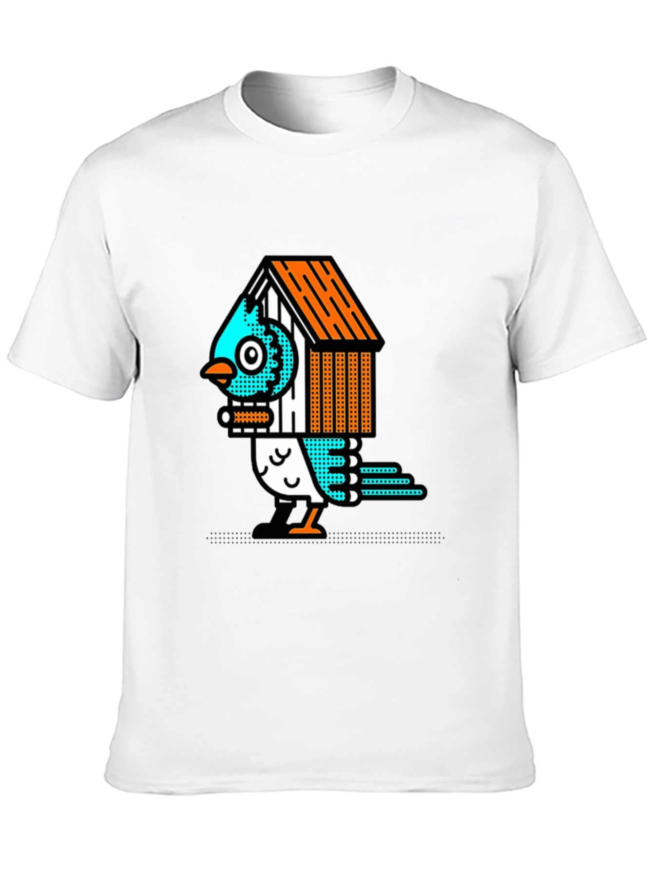Birdhouse Bird Graphic Tee - Unique Design