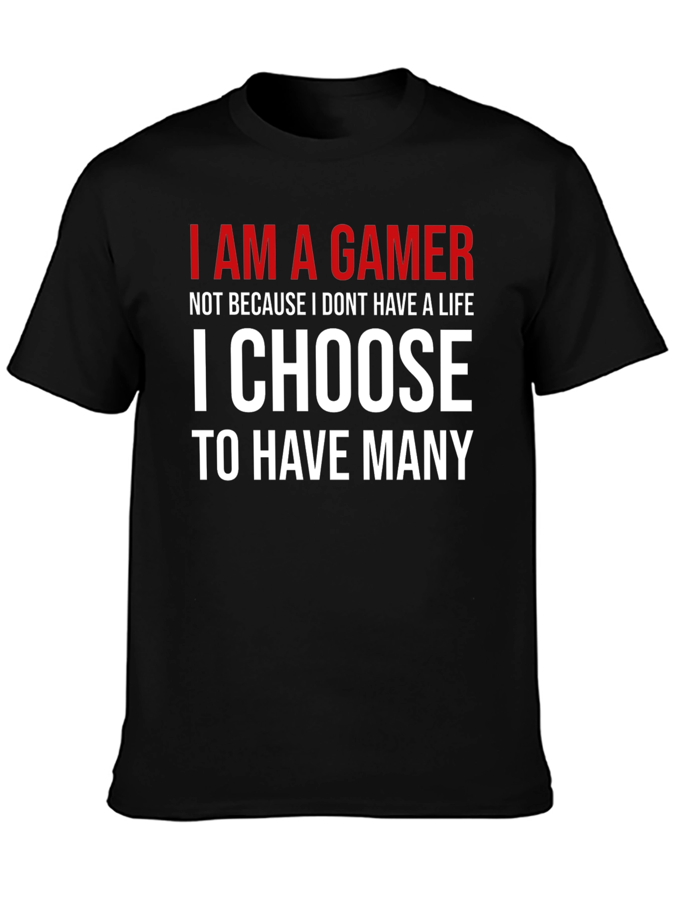 I AM A GAMER Graphic T-Shirt - Black