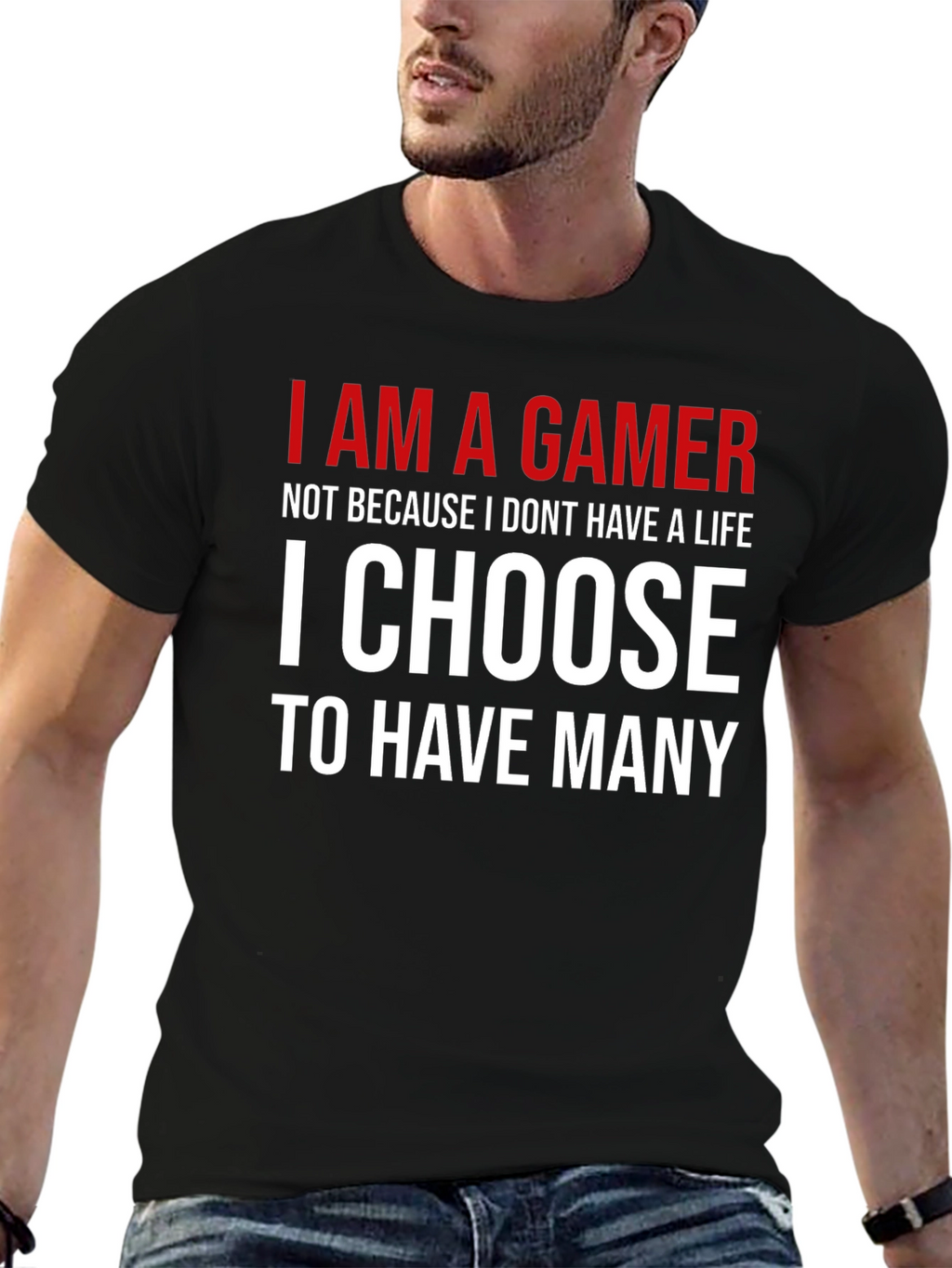 I AM A GAMER Graphic T-Shirt - Black
