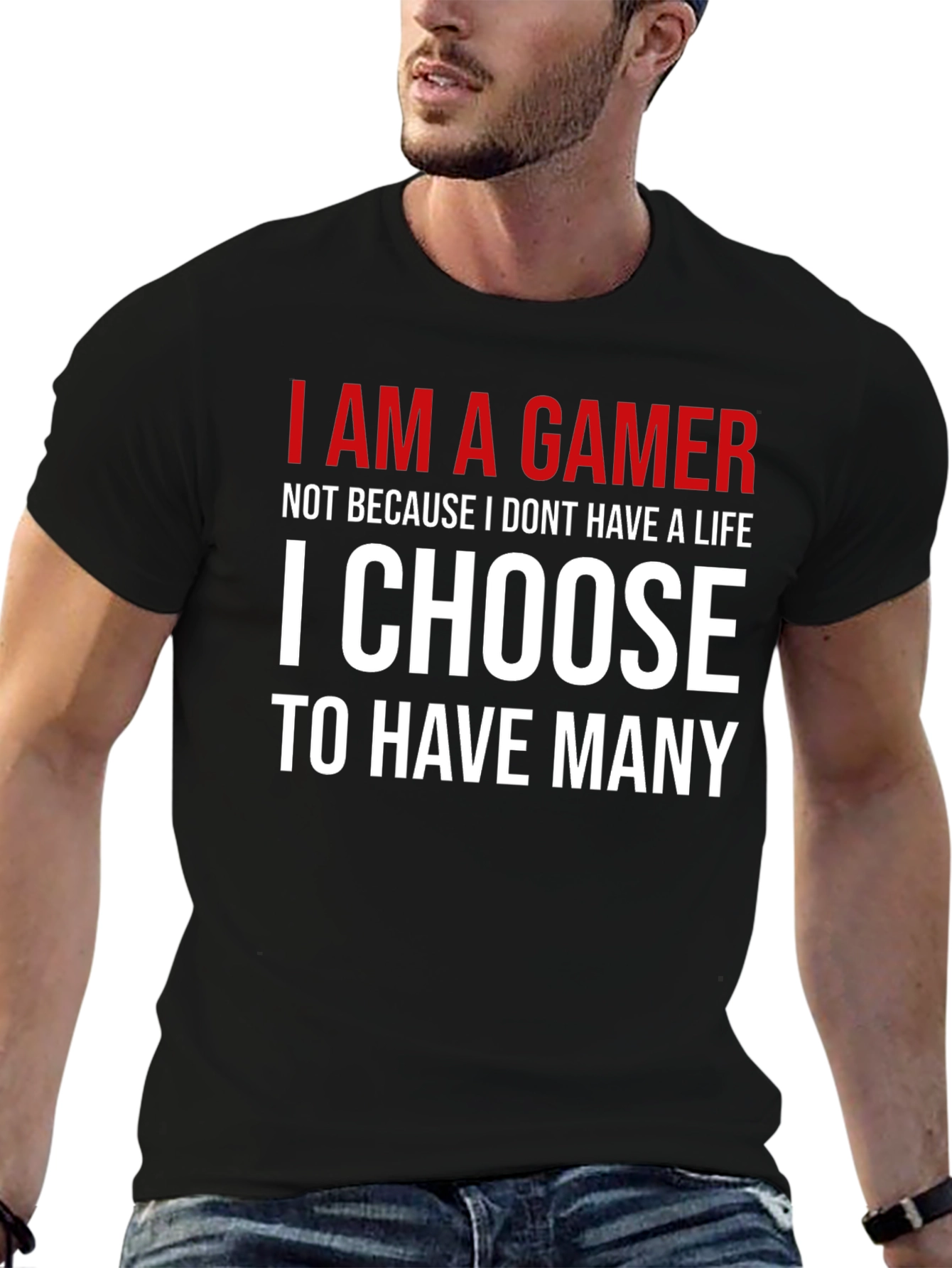 I AM A GAMER Graphic T-Shirt - Black
