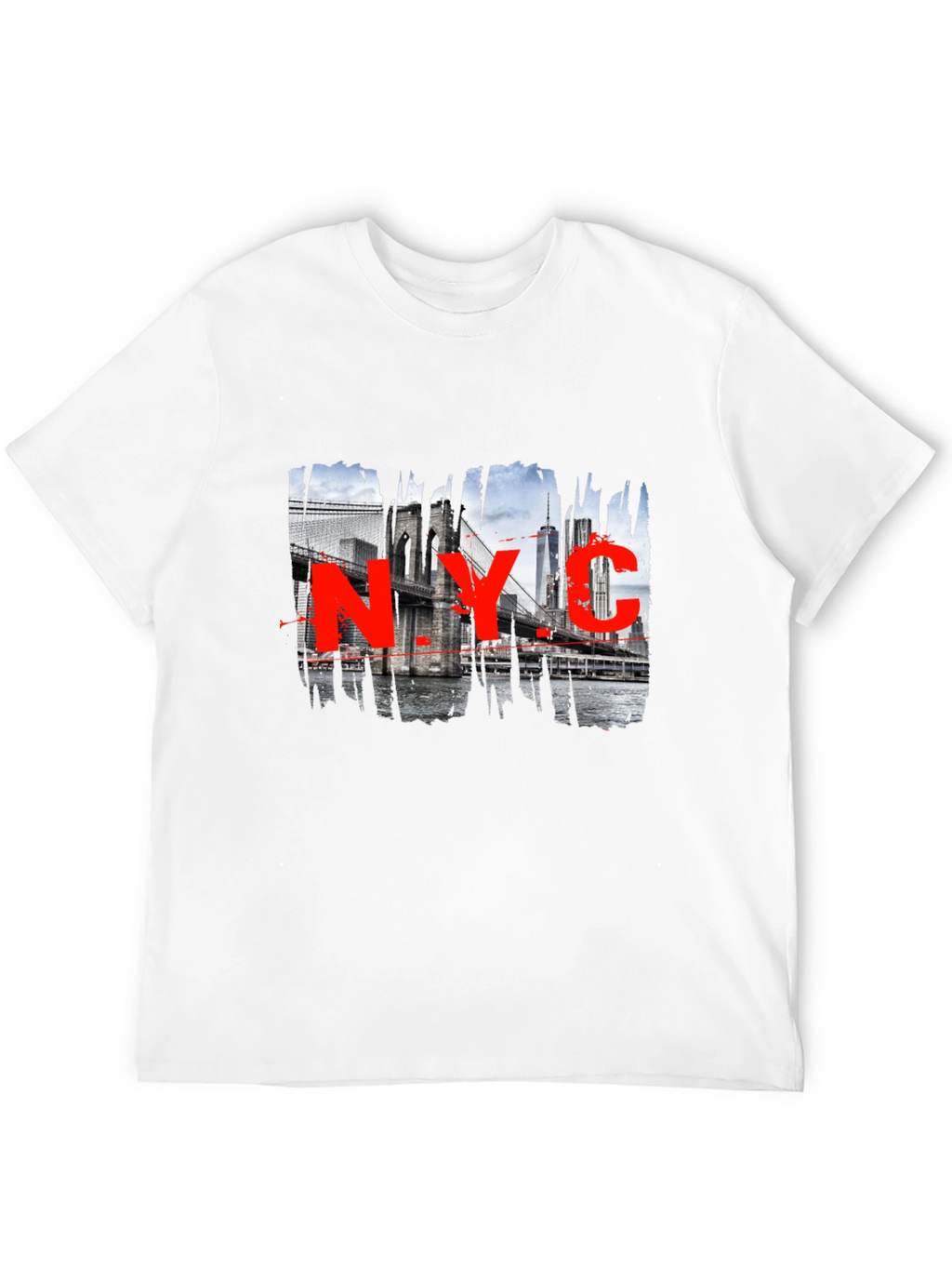 NYC Brooklyn Bridge Graphic Black T-Shirt