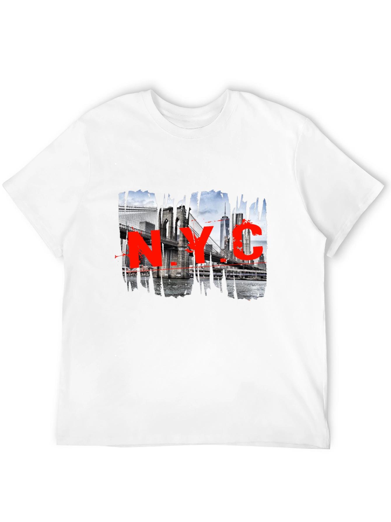 NYC Brooklyn Bridge Graphic Black T-Shirt