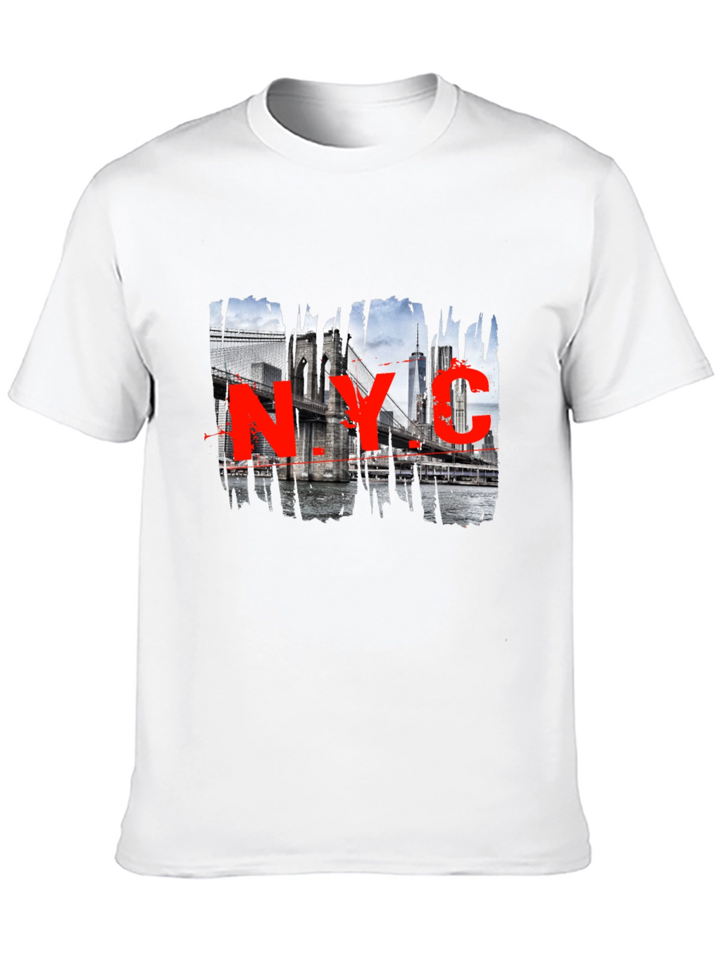 NYC Brooklyn Bridge Graphic Black T-Shirt