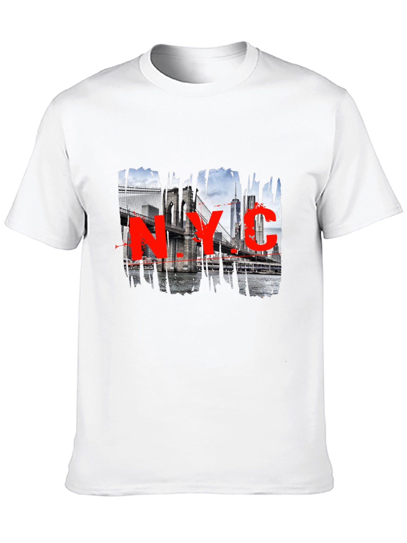 NYC Brooklyn Bridge Graphic Black T-Shirt